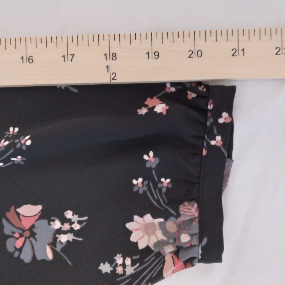 Size 6 Loft Wildflower Flounce Dress Dark Blue - Picture 12 of 13